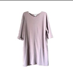 Pure Jill Sand-Washed Midi Dress Boho Style Casual Chic - M